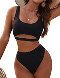 Women's High Waisted Bikini Set by Blooming Jelly for Beach Fun