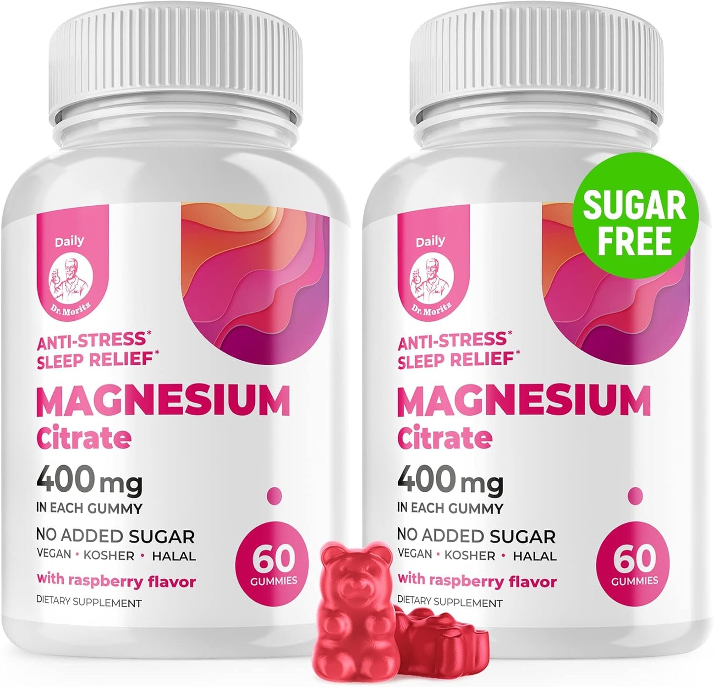 Magnesium Gummies Sugar-Free for Calm Sleep and Relaxation