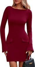 PRETTYGARDEN Women's Long Sleeve Mini Dress for Stylish Fall Days