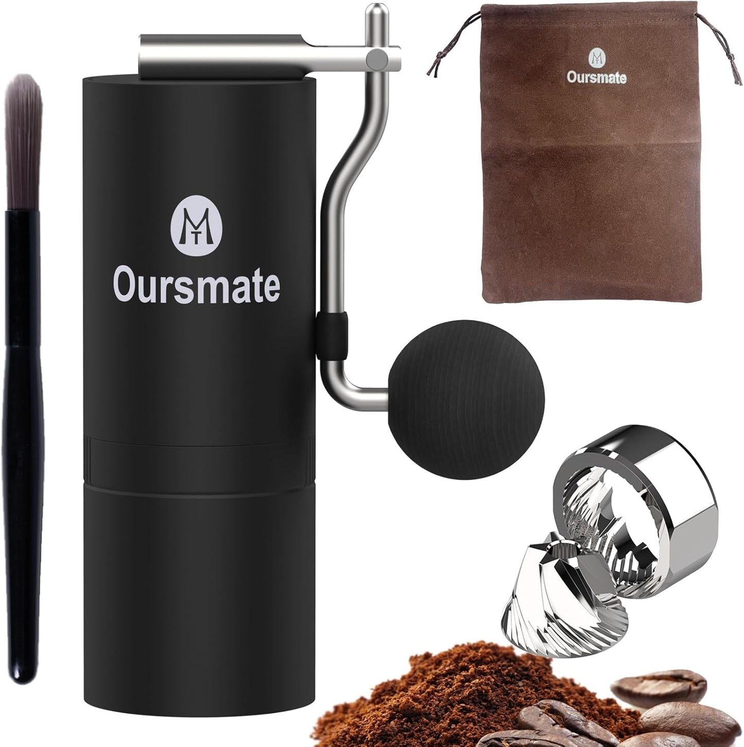 Oursmate Portable Manual Coffee Grinder - Perfect Grind on the Go!