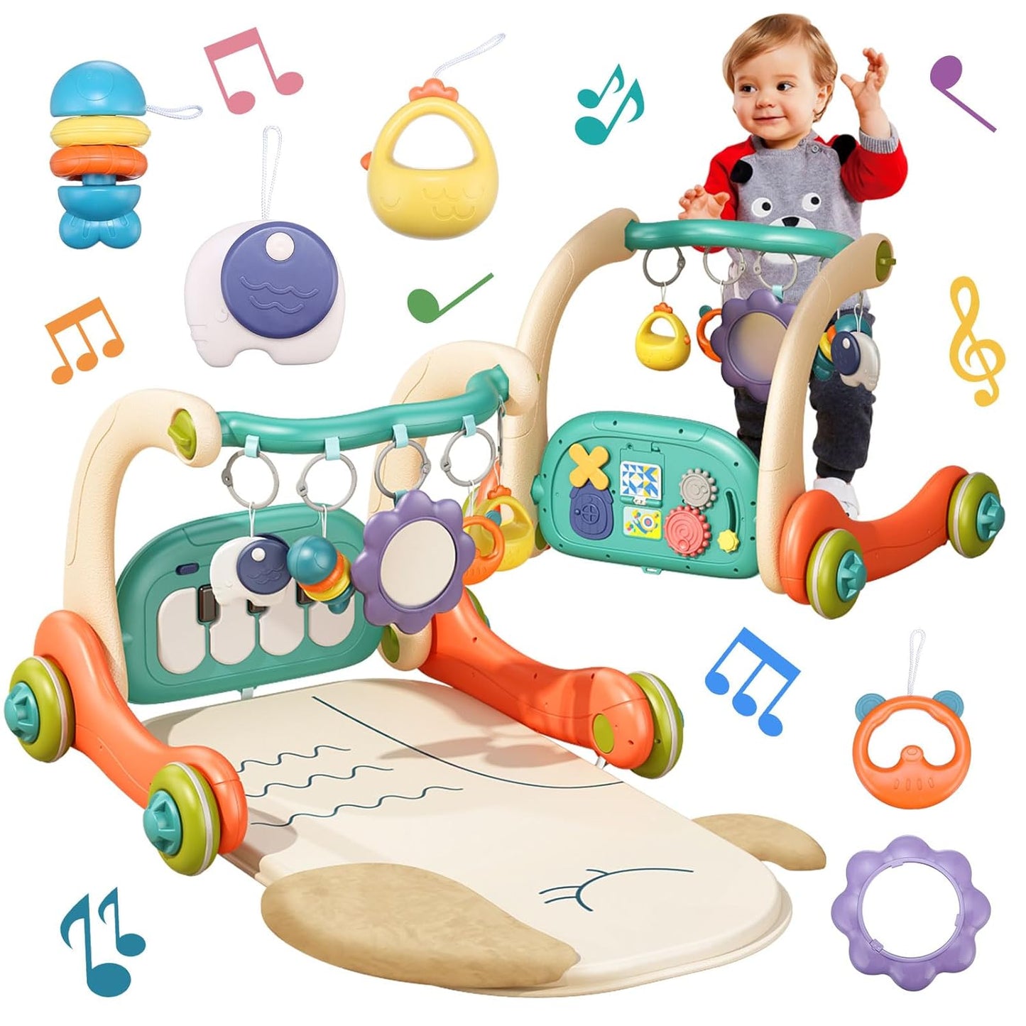 JoyKey 4-in-1 Baby Play Mat: Musical Learning Fun!