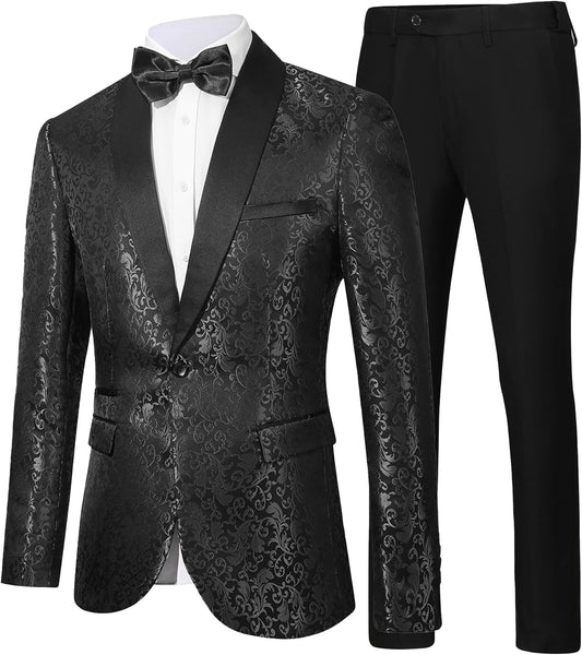 Stylish Men's Floral Tuxedo Suits for Dinner and Parties