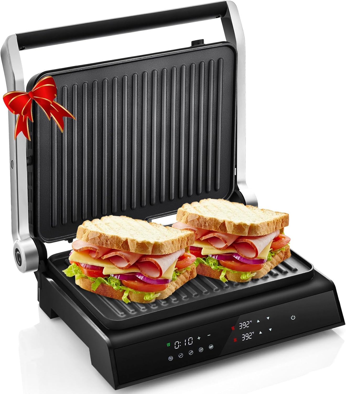 SIMOE 3-in-1 Panini Press: Non-stick, Versatile, Efficient