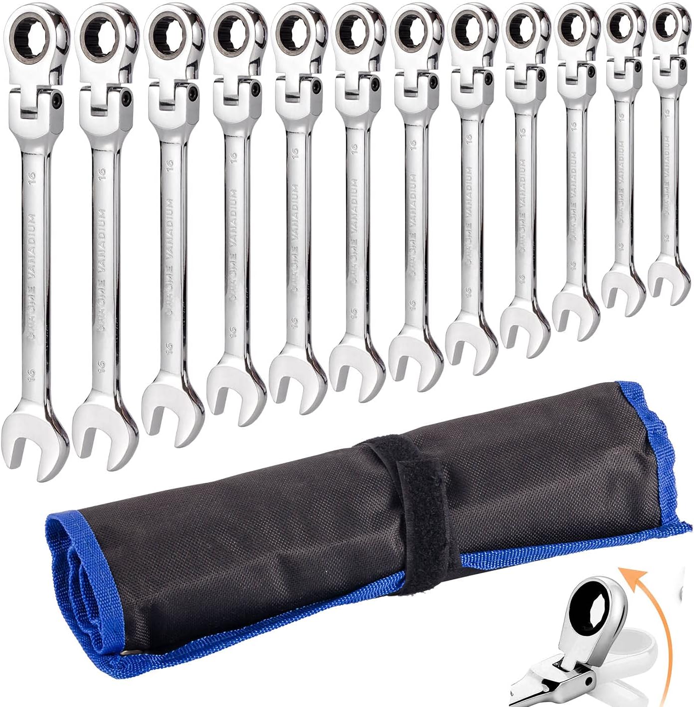 Flexible Ratchet Wrench Set 12pcs for Precision and Durability