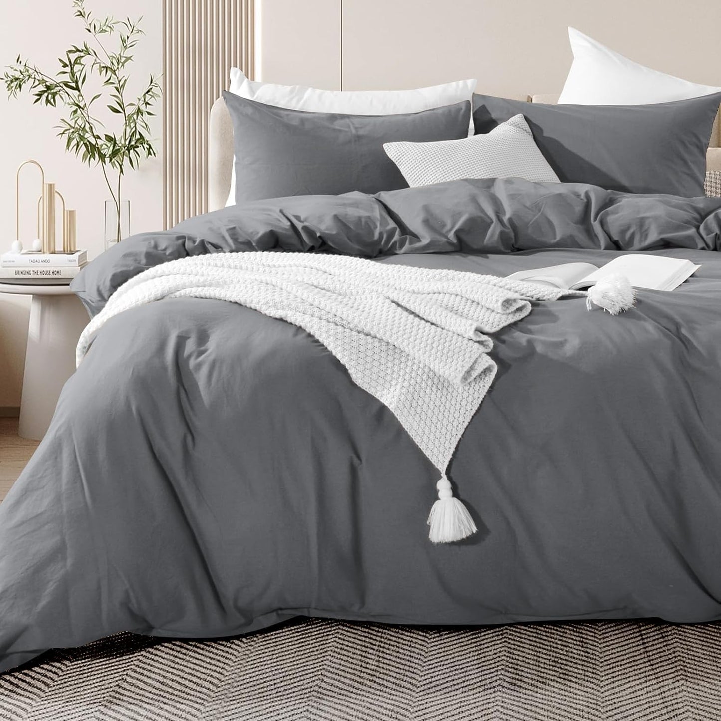 NEXHOME PRO Cotton Duvet Cover Set for Cozy Bedroom Decor