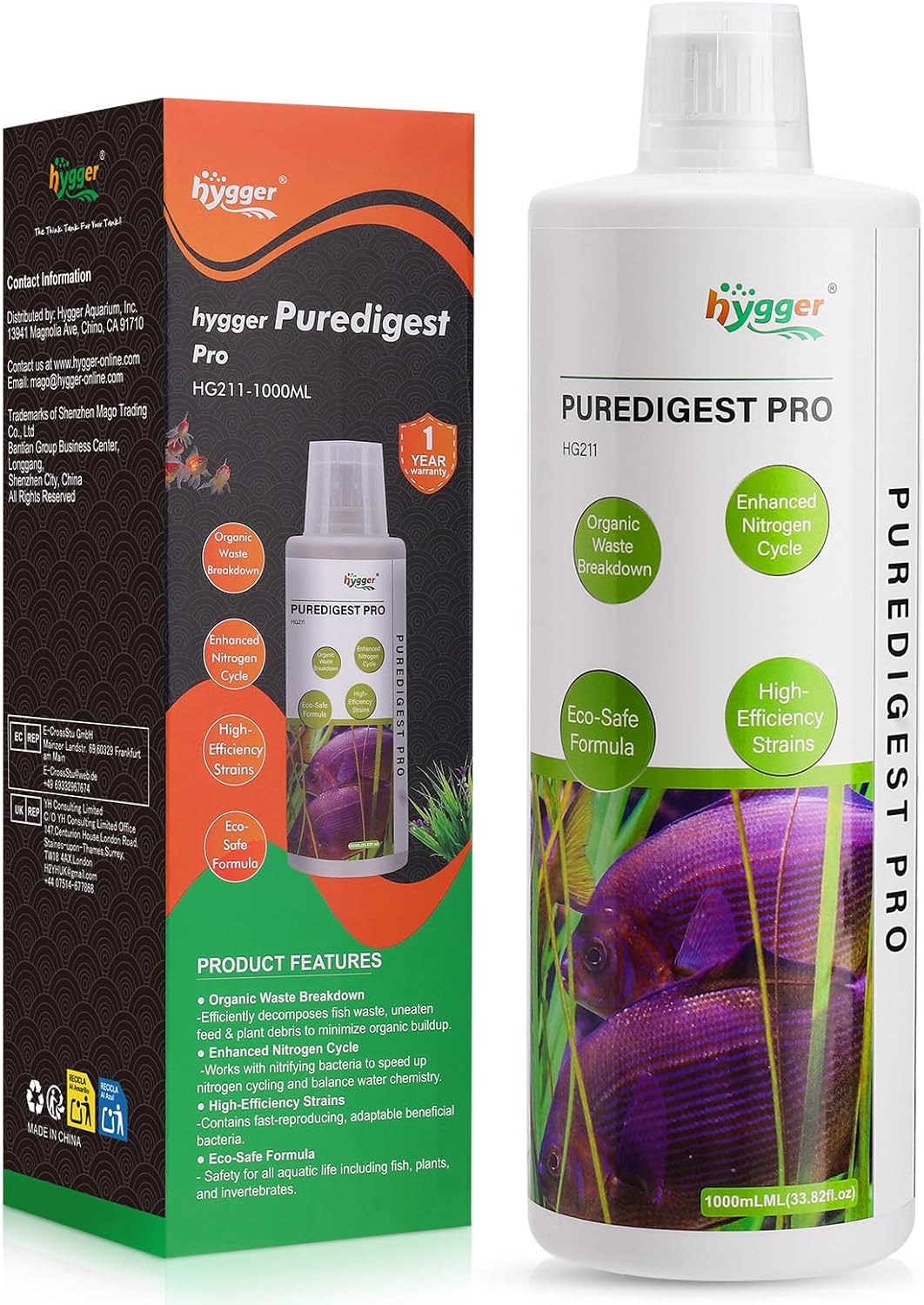 hygger Aquarium Water Bio-Clarifier for Freshwater and Saltwater