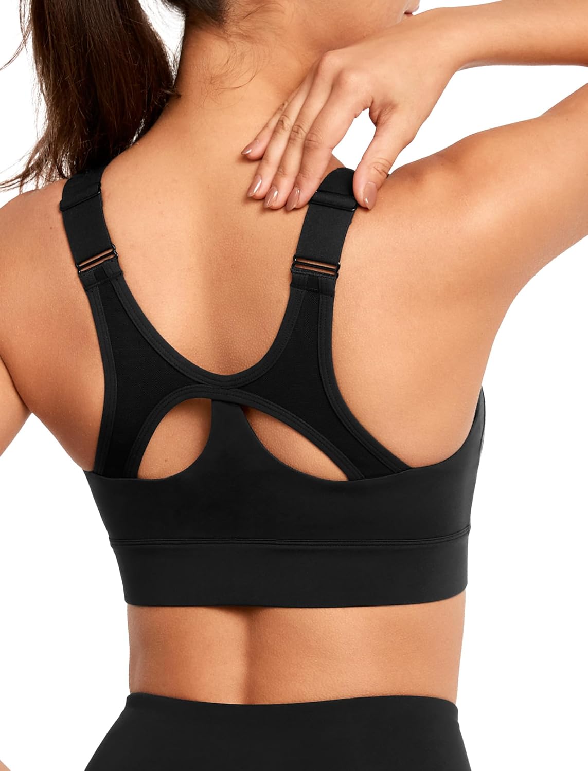 Yvette Adjustable Sports Bras for Women with Front Zip Design