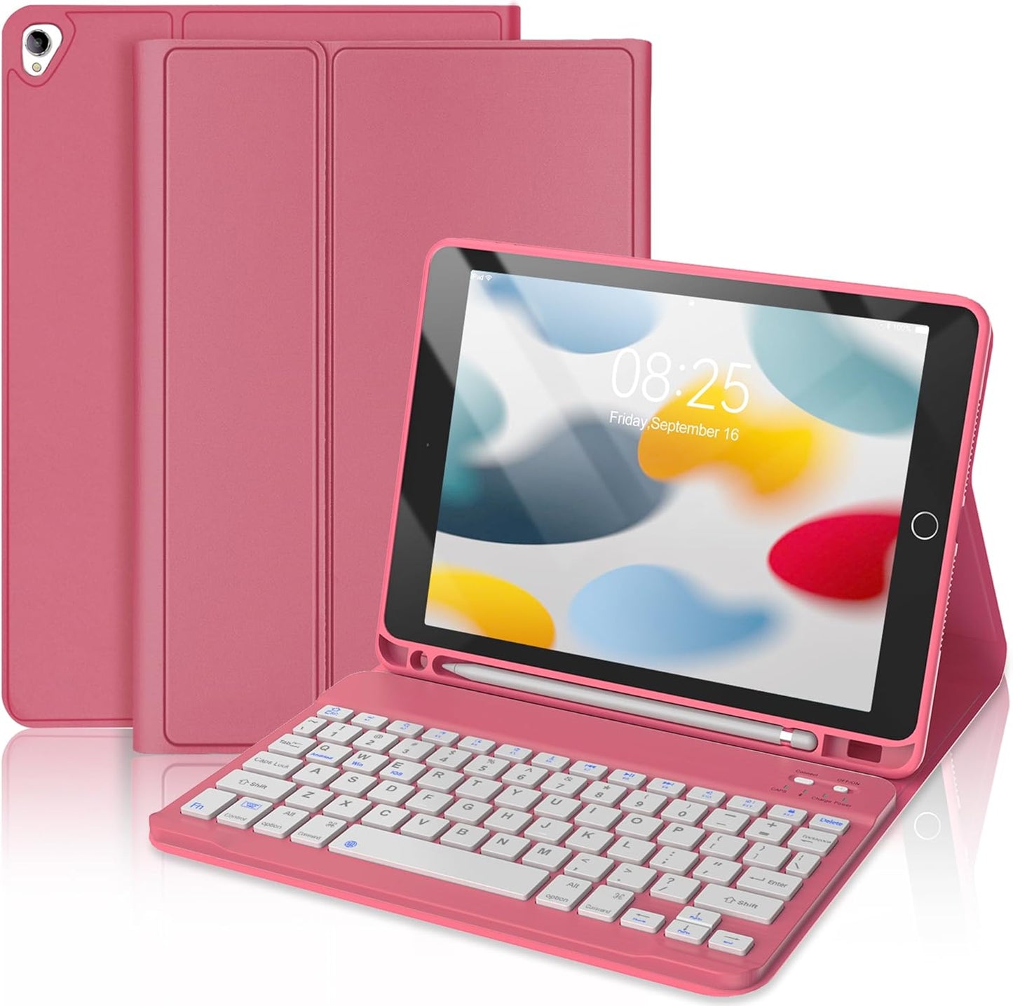 D DINGRICH iPad 9th Gen Case with Keyboard for 10.2 Inch Tablet