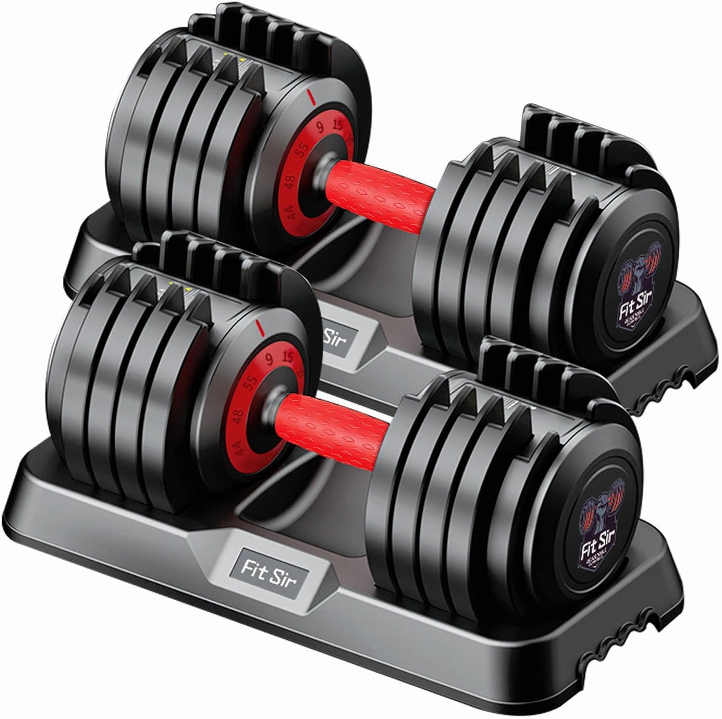 Adjustable Dumbbell Set for Home Gym - 10 in 1 Free Weights