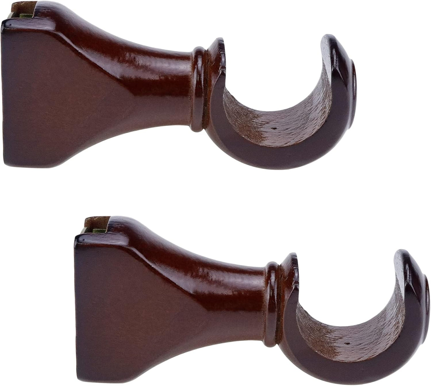 HEVSTIL Wood Curtain Rod Brackets - Easy Wall Mounting