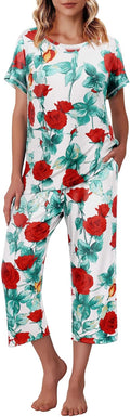 Women's Capri Pajama Set by Ekouaer for Cozy Evening Relaxation
