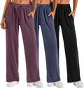 Neer 3 Pack Women's Baggy Sweatpants with Pockets - Cozy Wide Leg than