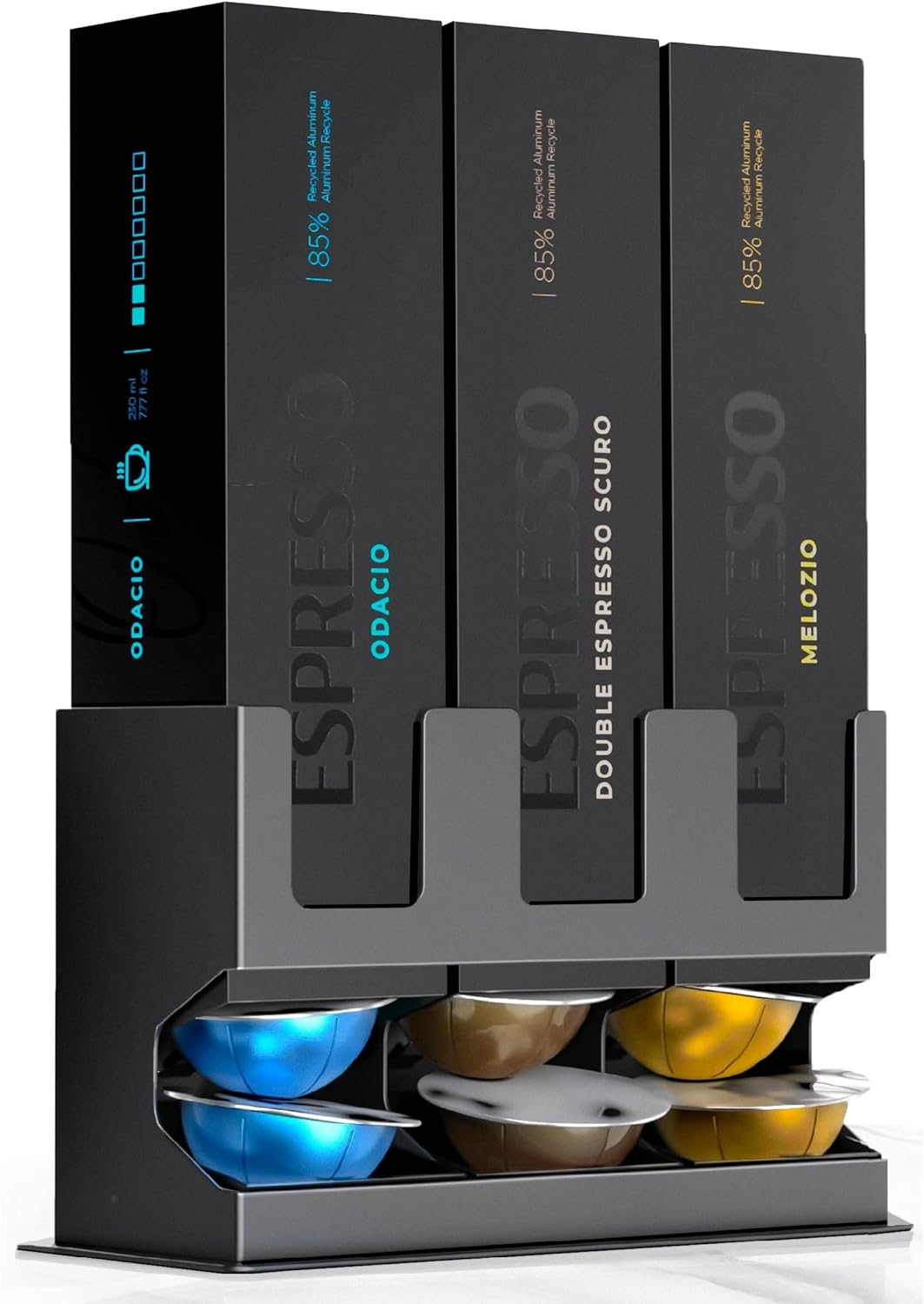 GALVANOX Pod Dispenser for Nespresso Vertuo Capsules - 3 Box Holder