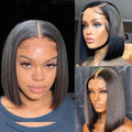 Bob Wig Human Hair 5x5 Transparent Lace Bob Wig - Natural Look