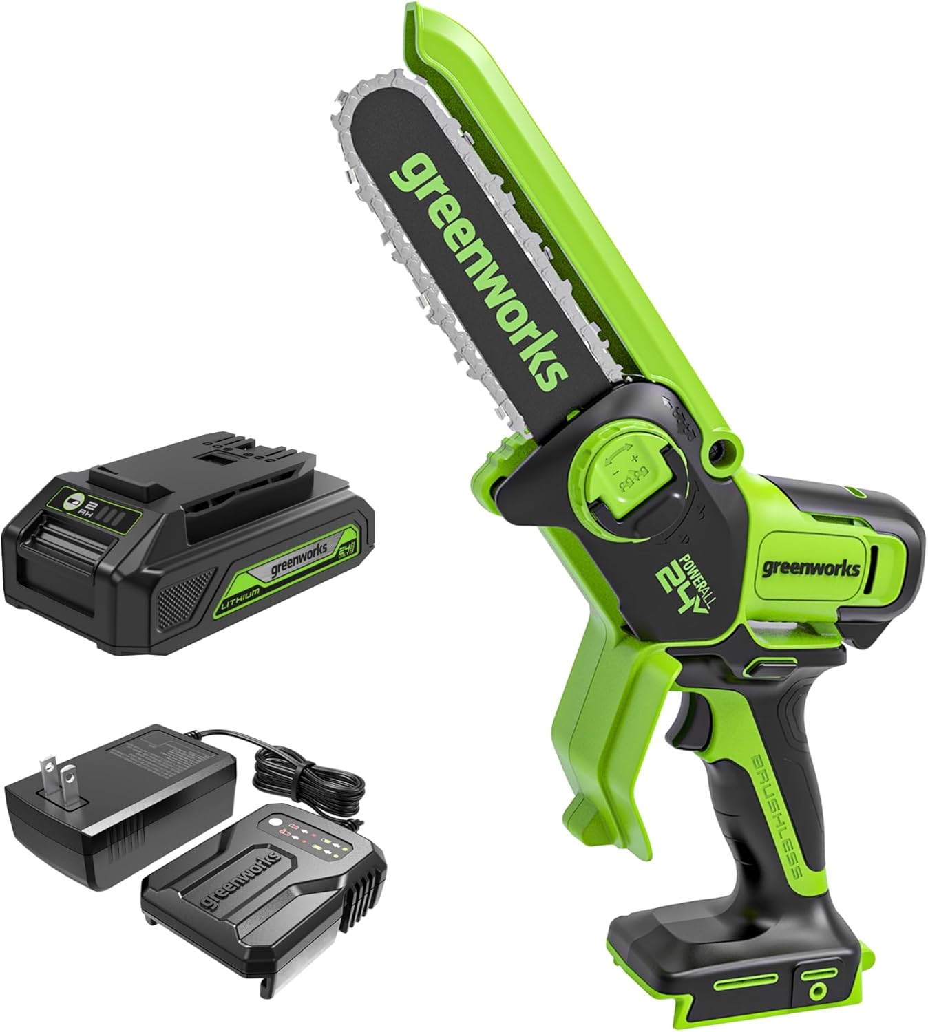 Greenworks 24V Mini Chainsaw for Effortless Tree Trimming