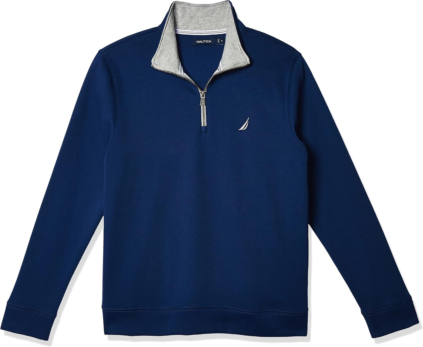 Nautica Men's Solid 1/4 Zip Fleece Sweatshirt for Comfort