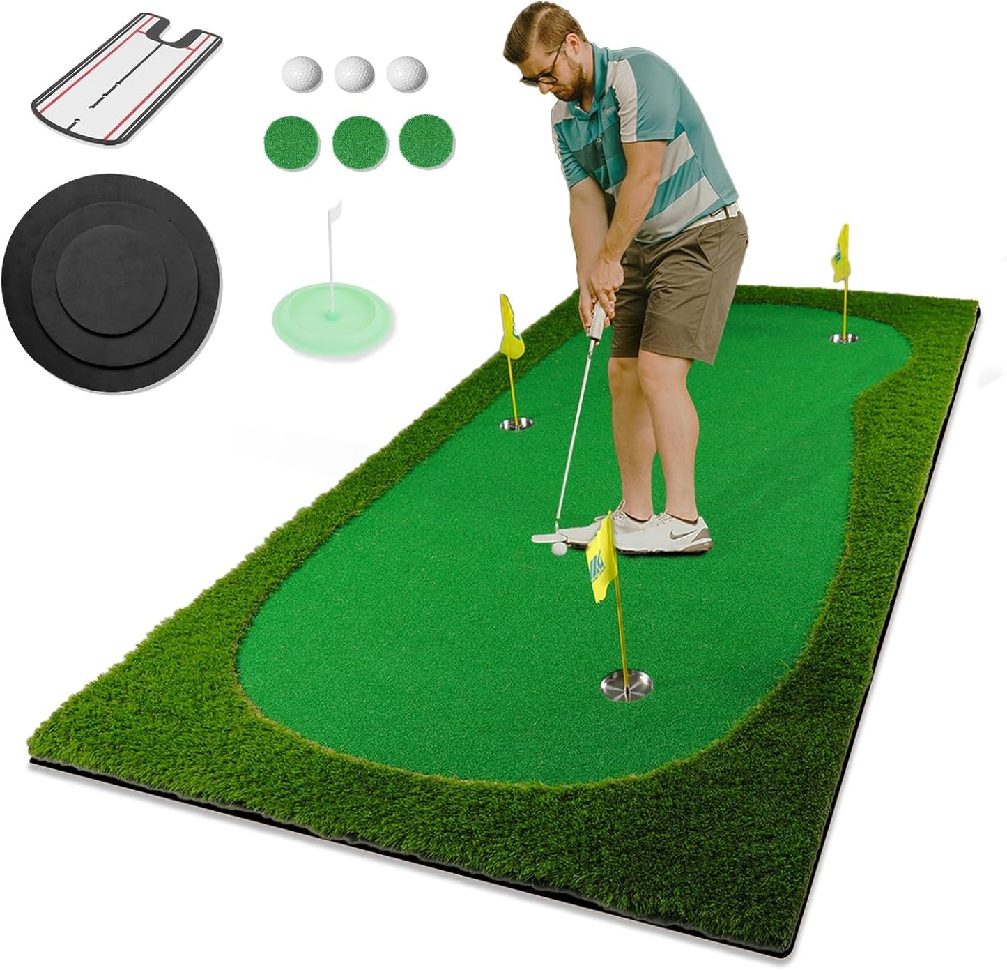10 Ft Pro Golf Putting Mat - Perfect Your Putt Anywhere!