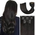 Ukira Dark Brown Real Hair Extensions Clip In 22in 7pcs - Natural