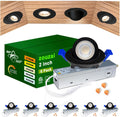 5CCT LED Gimbal Recessed Light 2 in Black 6 Pack - Adjustable Accent