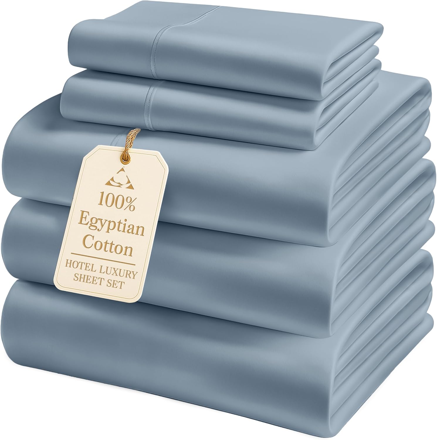 Luxurious 100% Egyptian Cotton Split King Bed Sheets Set