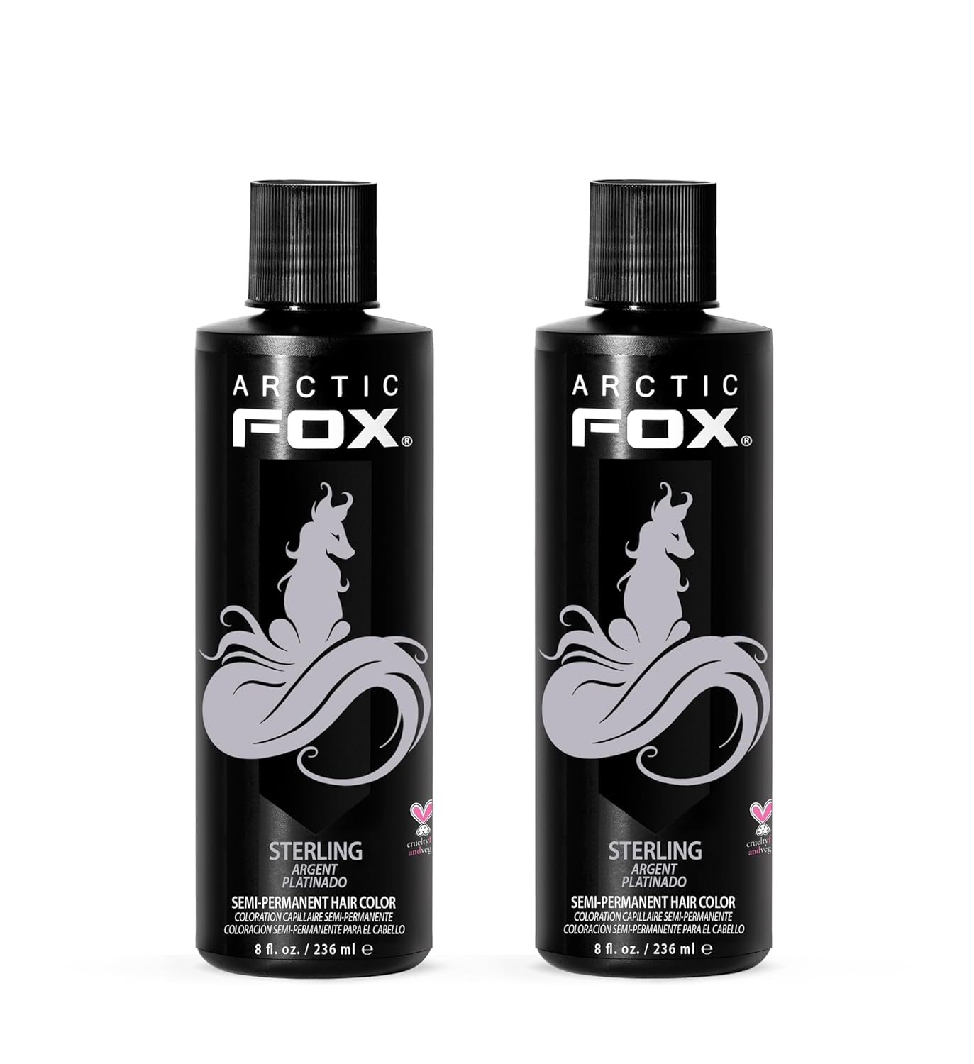 Arctic Fox Semi-Permanent Hair Dye for Pastel Silver Results