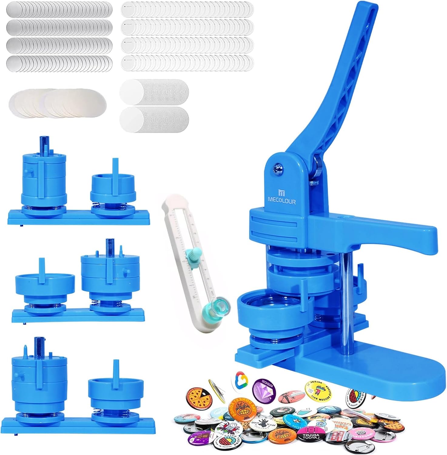 MECOLOUR Button Maker Machine for DIY Personalized Pinback Buttons