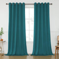 KEQIAOSUOCAI Teal Blackout Curtains 72W x 96L - Room Darkening Panels