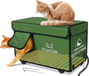 Clawsable Indestructible Heated Cat House for Outdoor Cats