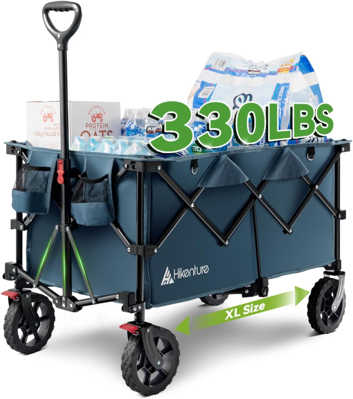 Hikenture Collapsible Wagon Cart for Groceries and Beach Use