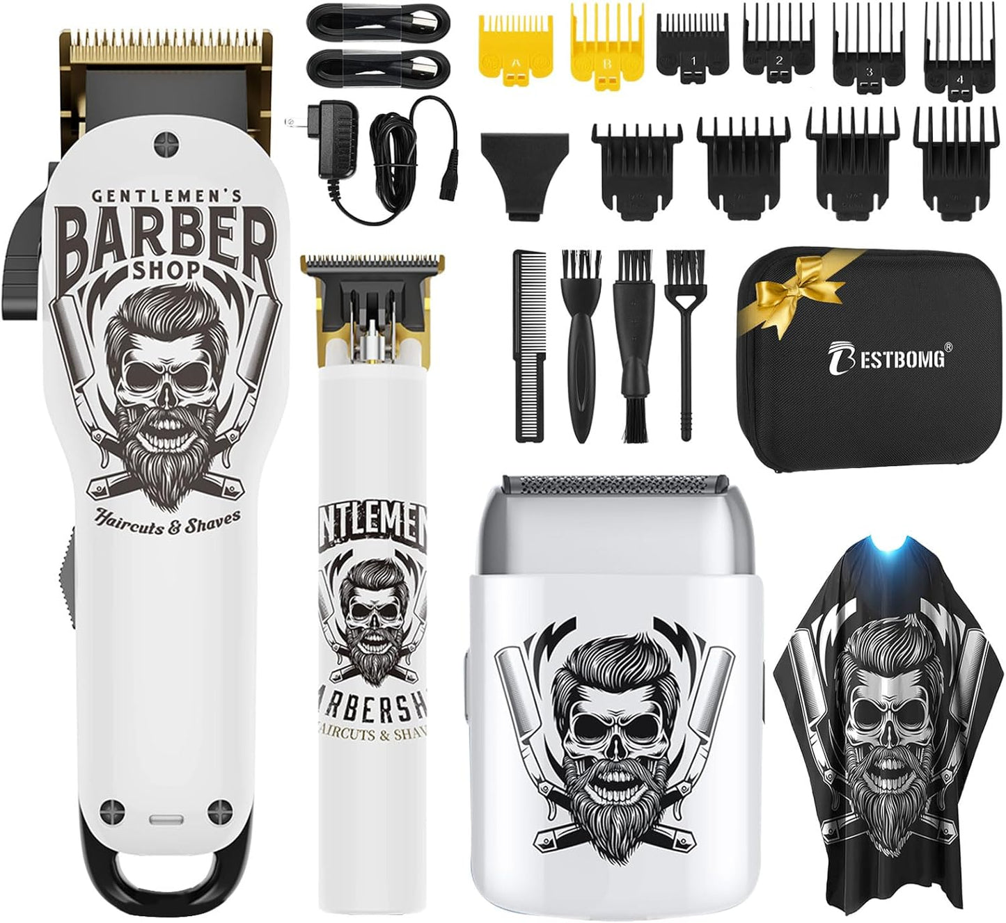 Professional Hair Clippers for Men with Beard Trimmer Set