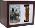 Urn and Keepsake Box Memorial Collar Display and Photo Frame - Brown