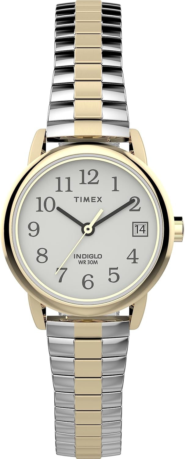 Timex Women's Easy Reader Watch with Two-Tone Expansion Band