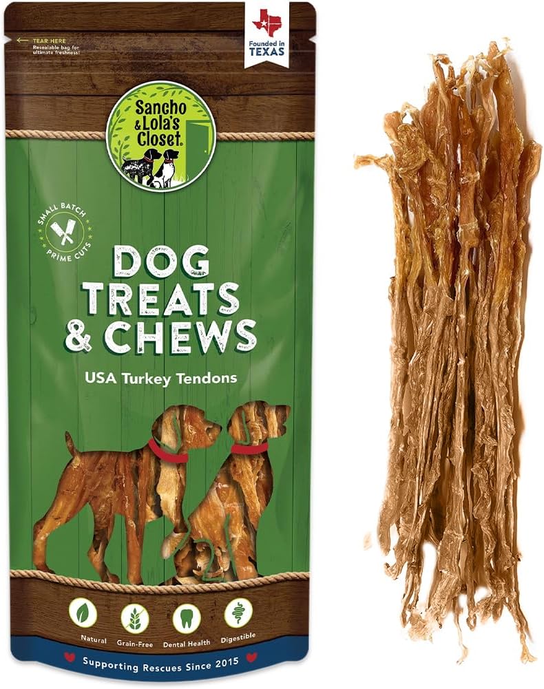 Gourmet USA Turkey Tendons for Healthy Pups by Sancho & Lola's
