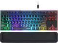 87-Key TKL Wired RGB Gaming Keyboard with Wrist Rest - Compact TKL