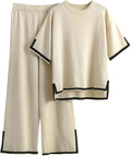 Tanming Sweater Sets Women 2 Piece Lounge Sets - Cozy Travel Knit Set
