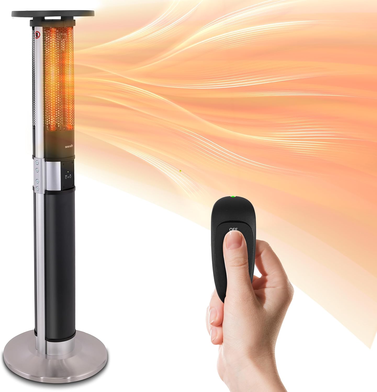 SereneLife 1500W Infrared Patio Heater - Warmth Anywhere!