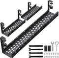 31in Extendable Metal Under Desk Cable Tray with Clamp - No Drill