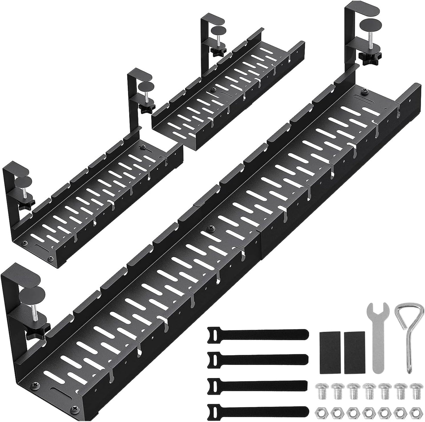 Under Desk Cable Tray Organizer - Neat & Tidy Wires!