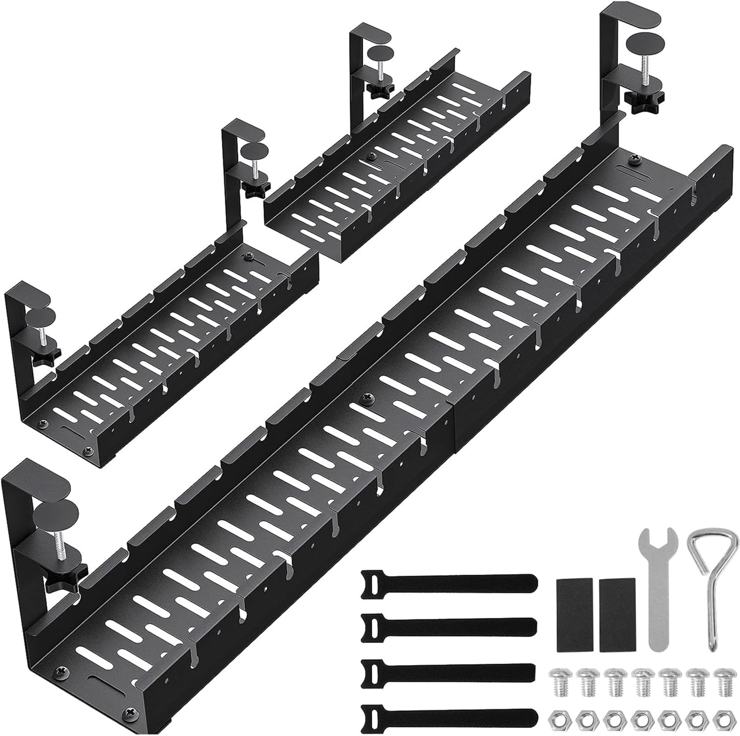 Under Desk Cable Tray Organizer - Neat & Tidy Wires!
