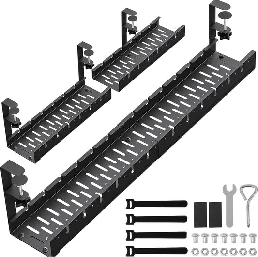 Under Desk Cable Tray Organizer - Neat & Tidy Wires!