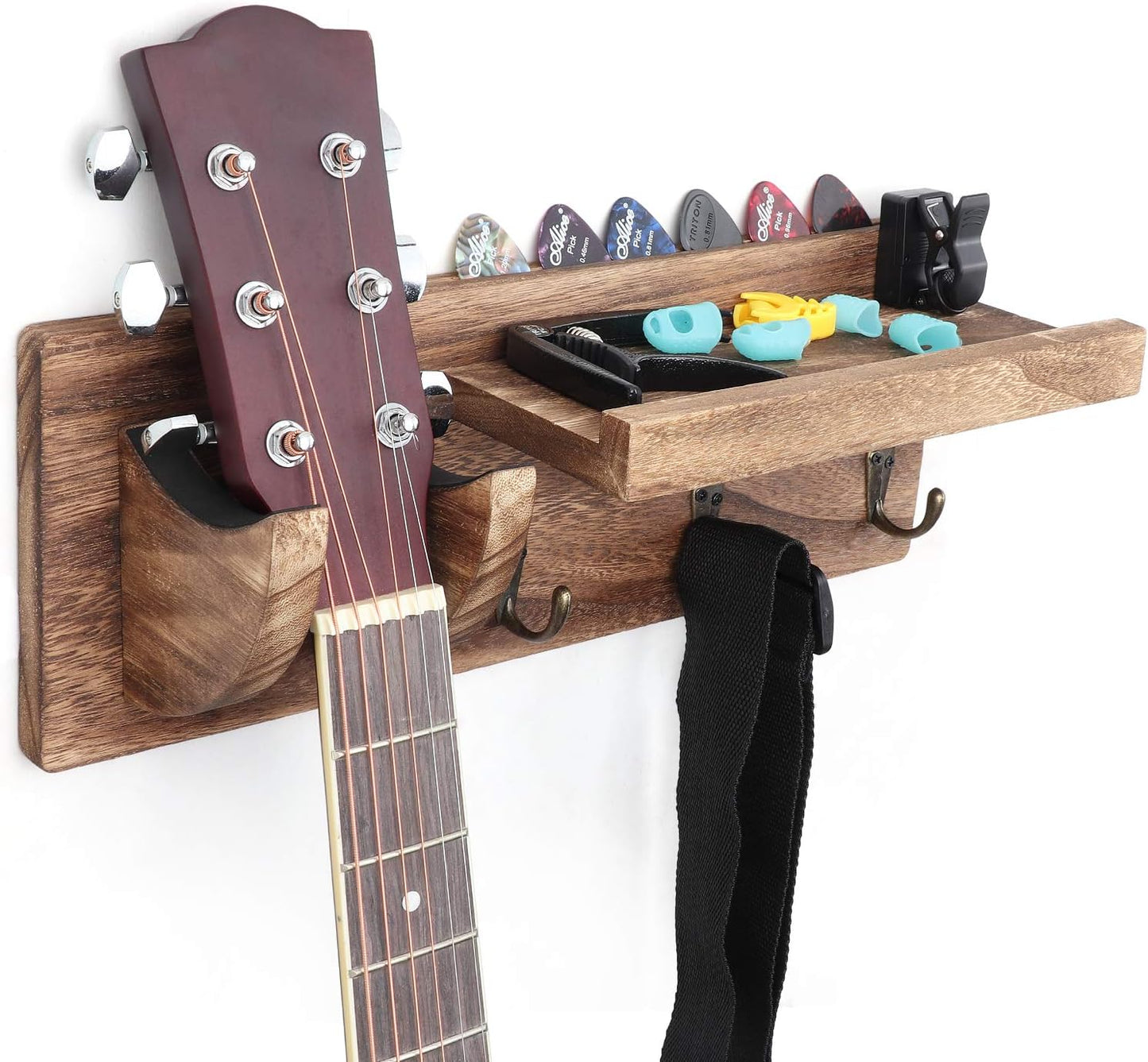 Guitar Hanger with Pick Holder - Organize & Display Guitars