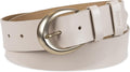 Levi's Women's Curved Buckle Leather Belt for Jeans - Timeless Hip Fit