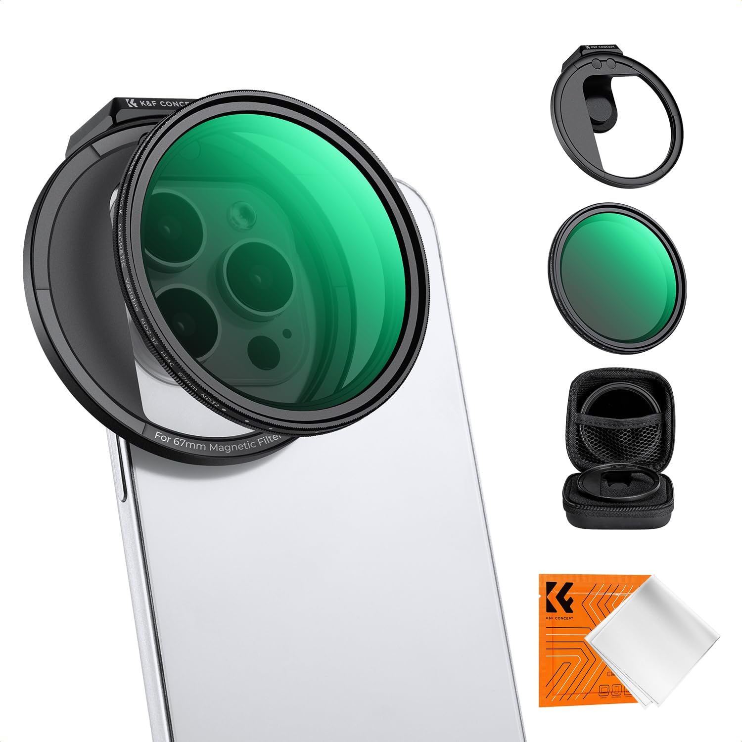 K&F Concept 67mm Magnetic ND2-32 Phone Lens Filter Kit Review