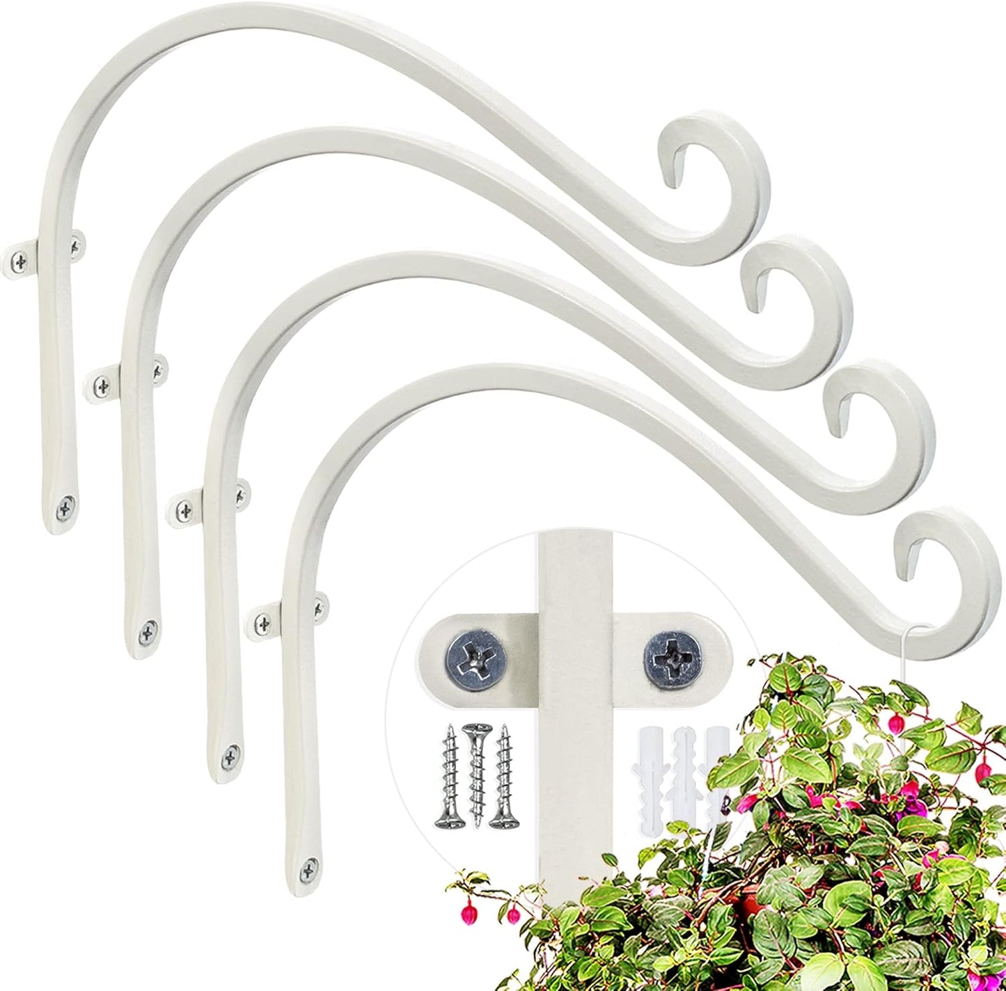 Bird Feeder Hanger: 12-Inch Wall-Mounted Plant Bracket Outdoor