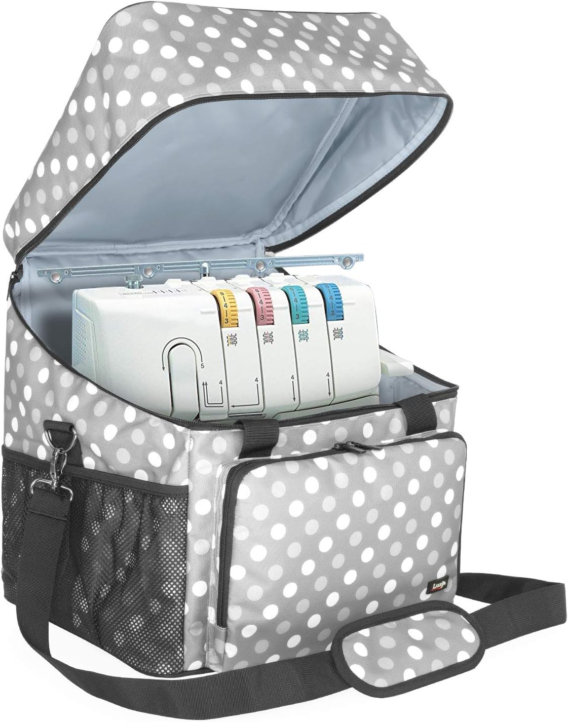LUXJA Serger Case for Standard Overlock Machines with Storage