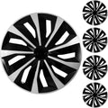 4-Pack Silver 16in Hubcap Wheel Cover Replacement - Universal Fit