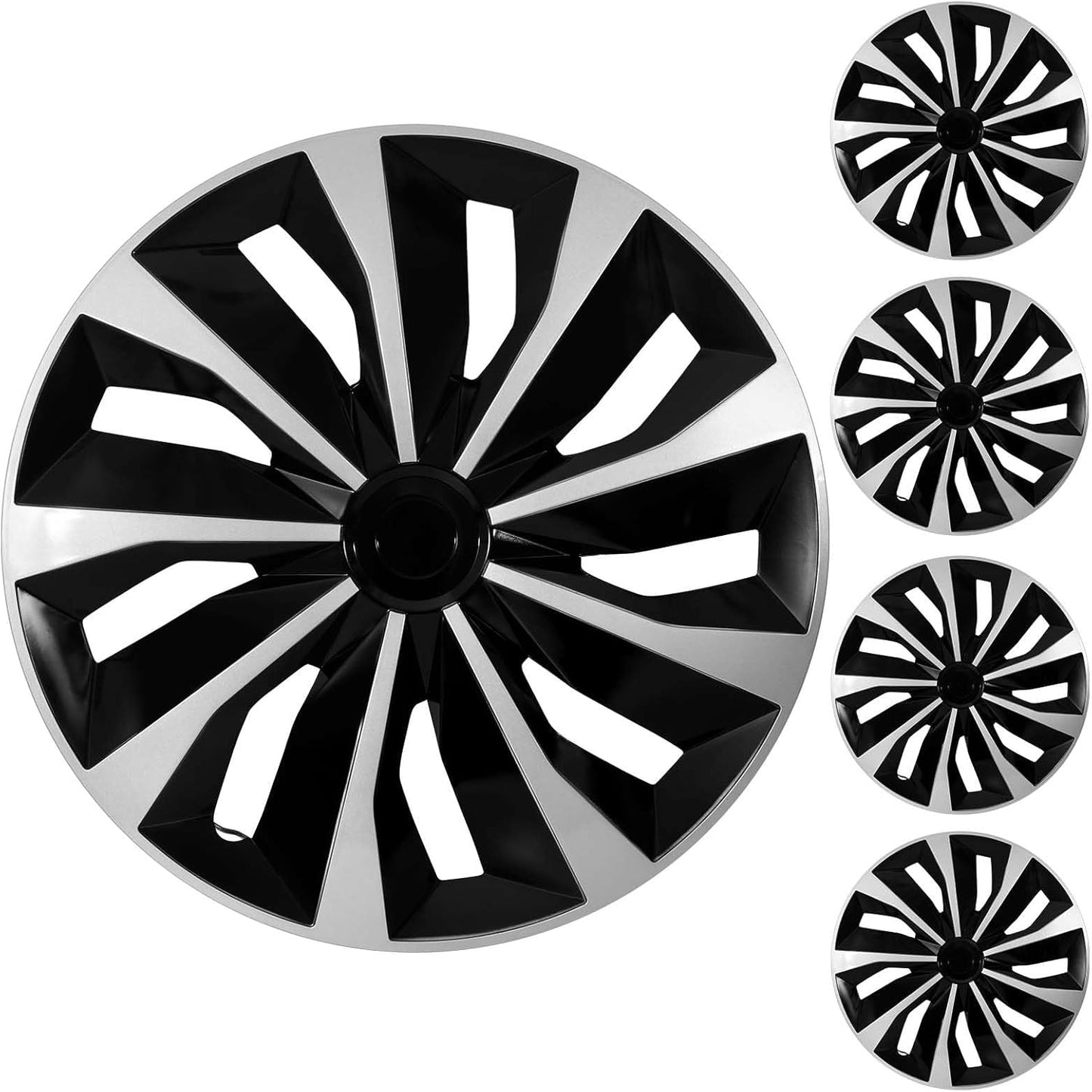 4-Pack Silver Hubcap Wheel Cover Replacement for 16Inch Wheels