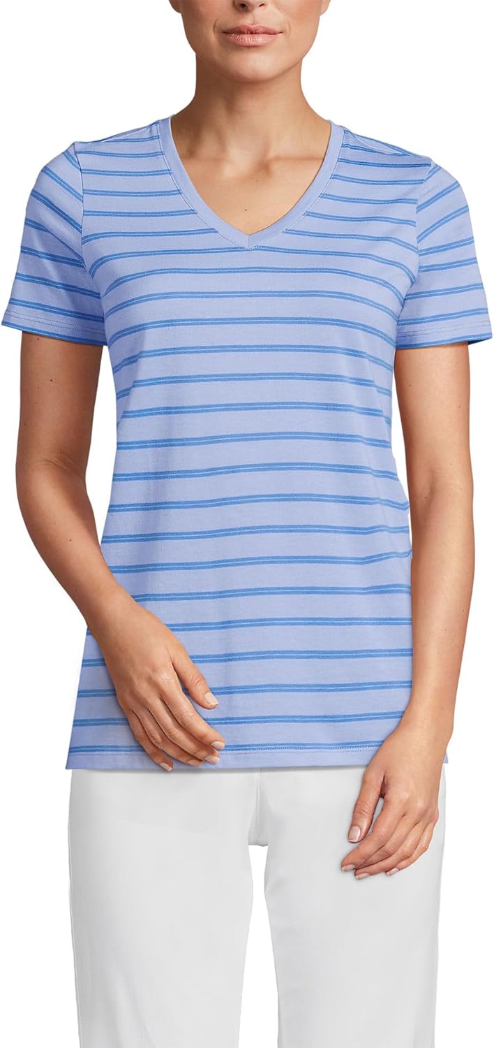 Relaxed Supima Cotton V-Neck T-Shirt for Women - Versatile Style