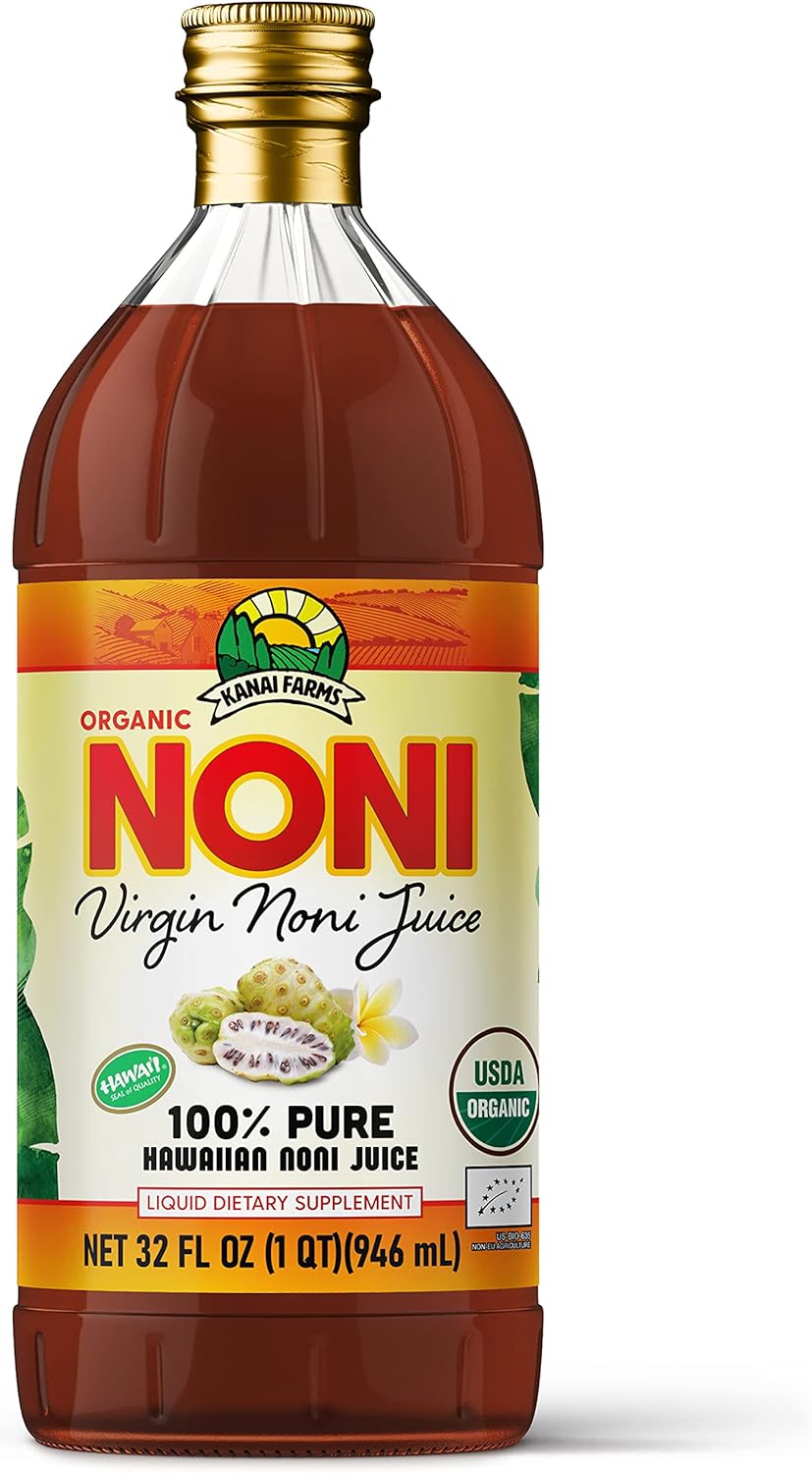 Virgin Noni Juice - 100% Pure Organic Hawaiian Noni Juice 32oz