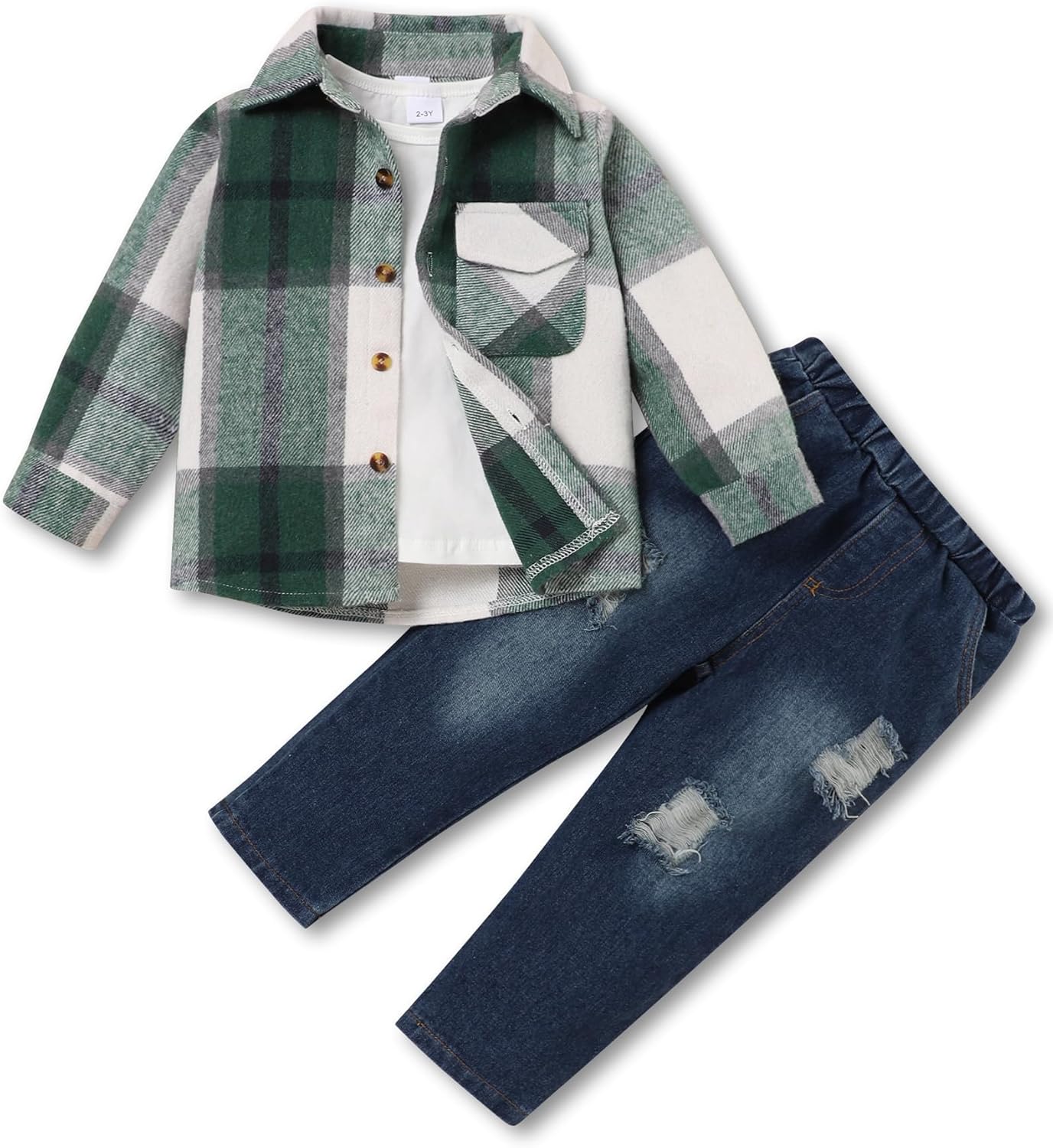 Toddler Boy Clothes Set with Button Down Shirt and Pants